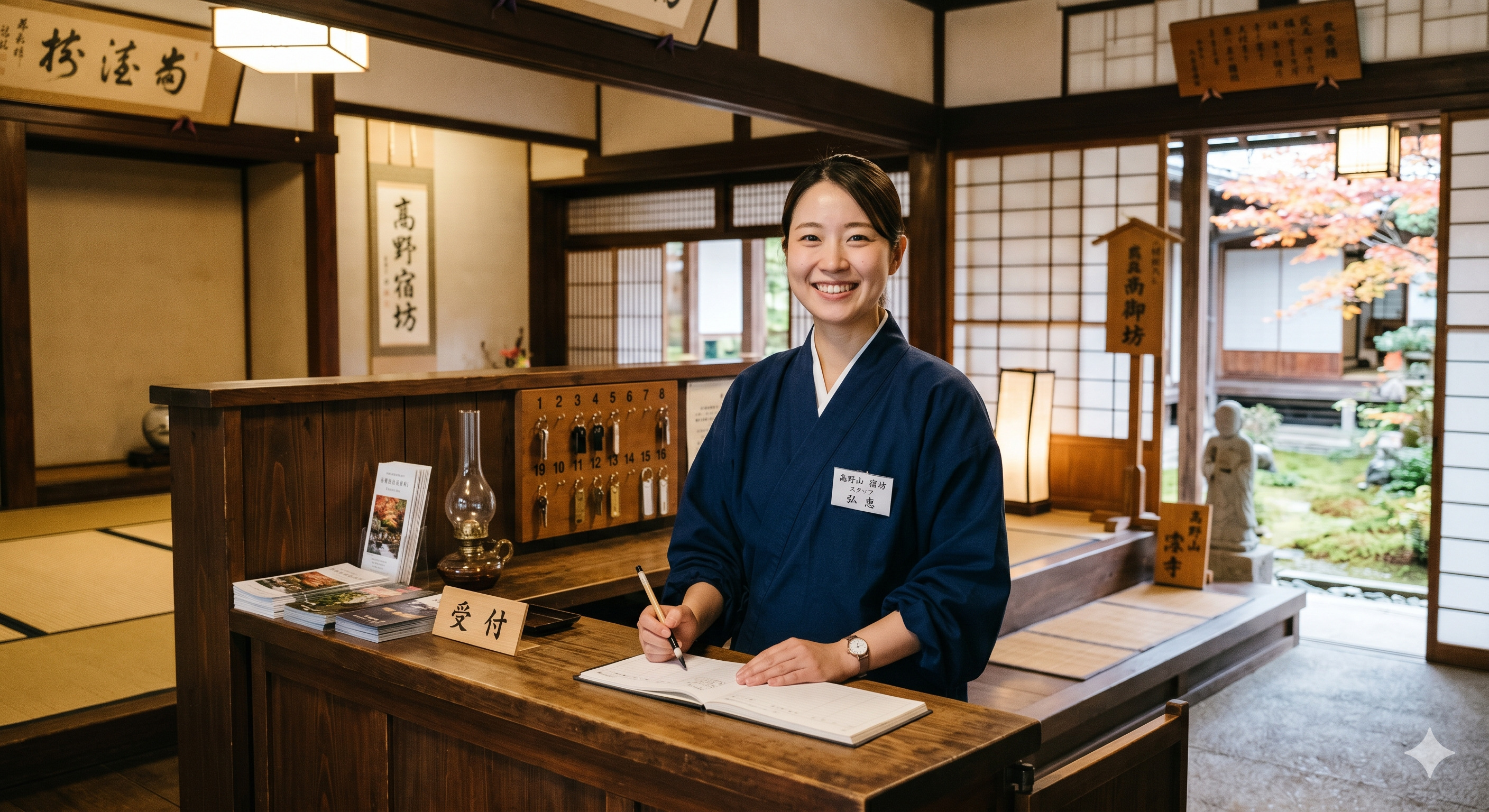 （英語必須）和歌山県高野山宿坊フロントスタッフ